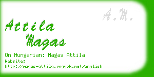 attila magas business card